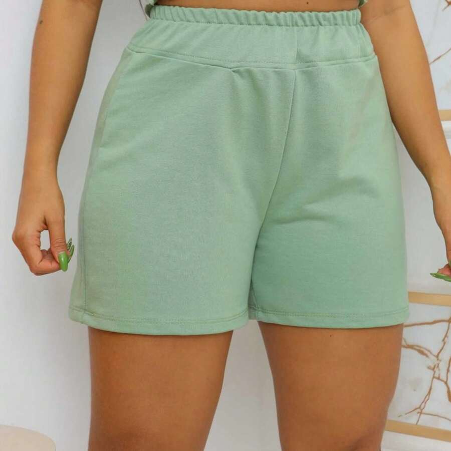 Women's High-Rise Bermuda Shorts! Ideal For Those Looking For Comfort Without Sacrificing Elegance - Mint Green - View 1