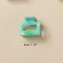 1pc 4cm Medium Size Women Simple Square Claw Clip, Elegant Ombre Flower Design Claw Clip, For Bun Updo, High Ponytail, Romantic Beach Floral Hair Clip Accessory,Hair Accessories,Hair Claw,Claw Clips,Hair Clutch,Hair Jaw Clip Fall Winter For Vacation Outfits Woman