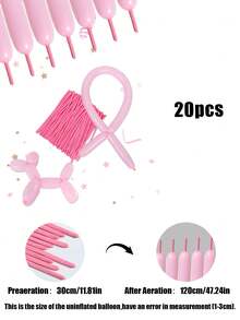 20 quả bóng bay ma thuật màu Macaron Latex, thích hợp cho trang trí tiệc cưới sinh nhật Halloween Giáng sinh - Nhiều màu - Xem 23