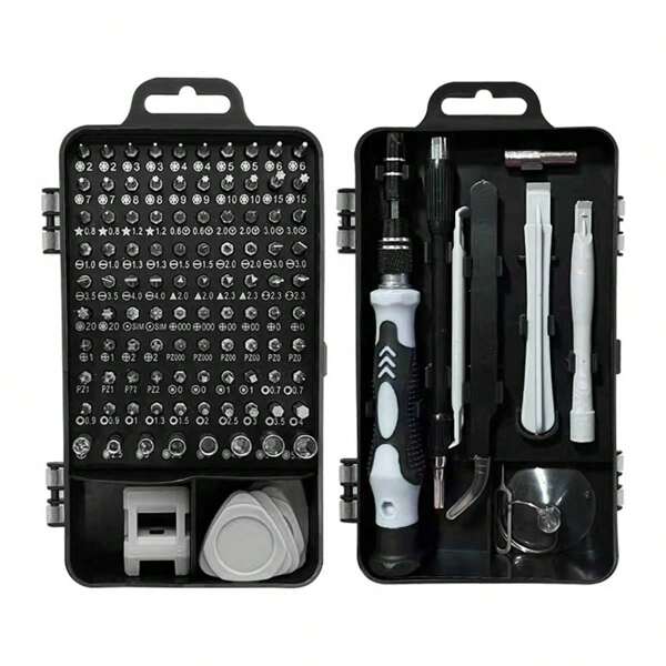 1 pieza Juego de Destornilladores de Precisión, Kit de Herramientas de Reparación Magnético Profesional de 115 en 1 para Electrónica, Computadora, Portátil, Consola de Juegos, Reloj, Gafas, Modificación y Proyectos DIY