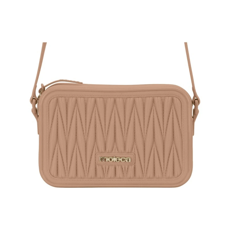 Moleca Women's Square Rubber Bag Zipper Side Handle Colors ORIGINAL - 米色 - 查看 1