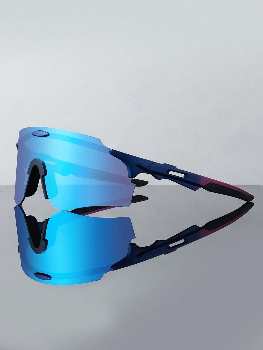 男士时尚眼镜无框炫彩镀膜镜片节日聚会装饰眼镜脸部展示小潮流时尚街拍配饰女士时尚眼镜 - 多色 - 查看 1