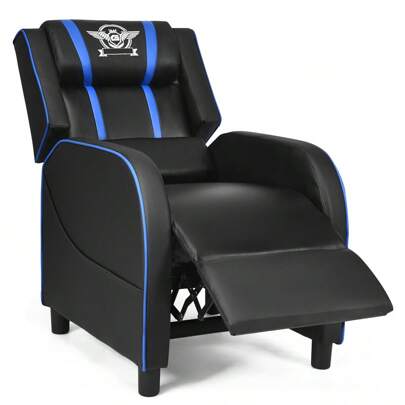 Gaming Chair Adjustable Racing Style Gaming Recliner Armchair With Footrest
