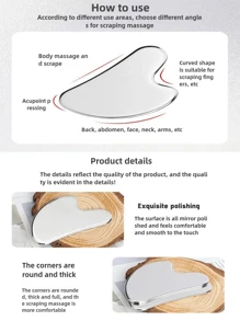Stainless Steel Gua Sha Board, Heart Shape Facial Lymphatic Massage Scraping Tool, Facial Neck Cupping Beauty Massage Board,Beauty,Skin Care Products,Spa,Self Care,Skin Care Tools,Face Care,Esthetician Supplies,Massage,Face Massage Tool,Face Roller