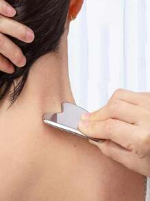 Stainless Steel Gua Sha Board, Heart Shape Facial Lymphatic Massage Scraping Tool, Facial Neck Cupping Beauty Massage Board,Beauty,Skin Care Products,Spa,Self Care,Skin Care Tools,Face Care,Esthetician Supplies,Massage,Face Massage Tool,Face Roller