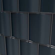 Froadp 10x Rigid PVC Privacy Screen Strips, 2.5m X 19cm Protective Film, Opaque Roll, Privacy Screen For Double Wire Fence, Wind Protection - Dark Grey - View 4