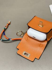 1 件装新款时尚耳塞袋 S 钥匙等 - 多功能小包钱包小钱包女士礼物钱包迷你钱包钱包腕带钱包零钱包 - 棕色 - 查看 5