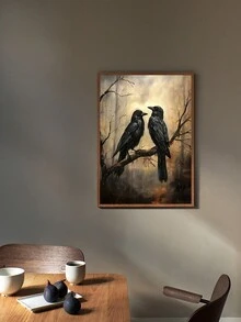 1 Pc, Tranh in Canvas, Con quạ đen trên cây chết "Bức tranh tường nghệ thuật Canvas, Áp phích nghệ thuật trang trí Halloween cổ điển, Đồ trang trí phòng, Áp phích nghệ thuật treo tường không có khung, Trang trí nền ghế sofa phòng khách, Trang trí hành lang tiền sảnh, Trang trí nhà cửa, Trang trí phòng ngủ, Trang trí phòng tắm, Trang trí phòng, Trang trí văn phòng, Trang trí trường học, Quà tặng nghệ thuật, Bao bì an toàn bằng ống cứng PVC - Nhiều màu - Xem 8