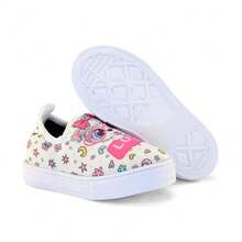 Luli Girls' Slip On Puppy Children's Tennis Shoes, Easy To Wear. - Màu Hồng Tươi - Xem 2