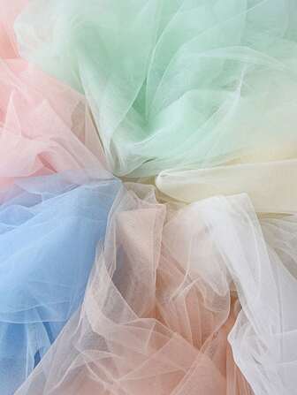 1pc Lightly Stretchy Soft Mesh Fabric, Princess Dress, Stage Costume DIY Tulle Skirt, Wedding Decor Fabric