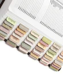 80 Bible Tags, Sticky Index Tags, 80 Tags, Bible Index Tags, Old And New Testaments (Includes 64 Books And Blank Tags) Self-Editable Written Tags, Bible Book Tags, - Multicolor - View 5