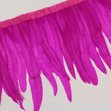 1m Borlas de plumas de gallo de colores Adorno de artesanía Adornos para manualidades DIY, decoración de fiesta festiva
