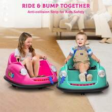 2-Speed, 360°Spin Ride On Electric Bumper Car For Kids & Toddlers, 12V Battery Car For Kids W/Parent Remote, Led Lights