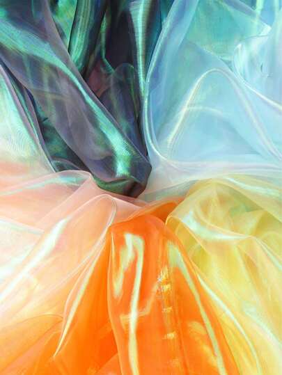 1pc Iridescent Organza Fabric, Wedding Photography Background, Costume Party DIY Material