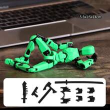 1 Set Of 6+ Educational DIY Lucky 13 Building Blocks Robot And Accessories, Full Articulated Posable Figures, 3D Printed Dummy 13 Toys, DIY Stress Relief Toys (Some Colors Randomly Shipped)