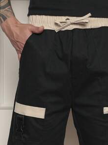 Bermuda Men's Twill Street - 黑色 - 查看 3