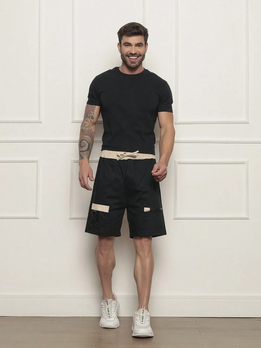 Bermuda Men's Twill Street - 黑色 - 查看 1