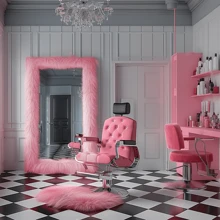 Melodieux Full Length Mirror 63"X24" Free Standing Furry Floor Mirror Chic  Faux Fur Framed Wall Mounted Full Body Mirror Leaning Hanging Wall Mirror For Bedroom Entrance - 粉色 - 查看 2