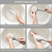 3pcs Lotion Applicator With Long Reach Handle For Back Legs Skin Cream Men Women UK - Grey - View 3