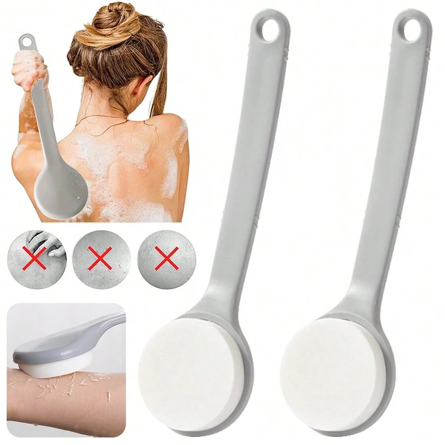 3pcs Lotion Applicator With Long Reach Handle For Back Legs Skin Cream Men Women UK - Grey - View 1