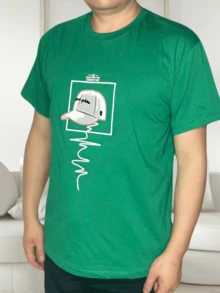 Men's T-Shirt With 3D Printed Pattern BONE Mesh - 綠色 - 查看 2