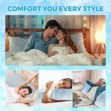 Body Pillow, Cooling Memory Foam Body Pillows For Adults Sleeping, Long Pillow For Bed, Big Large Firm Full Body Pillow For Side Sleeper, 20x54 Inch, White