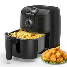 1pc 1500W 4L Air Fryer With Rapid Air Circulation, 30-Minute Timer, Knob Control, Adjustable Temperature, For Daily Cooking, Aigostar - EU F Type Plug(220-240V) - View 1