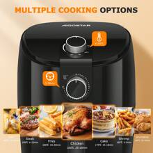 1pc 1500W 4L Air Fryer With Rapid Air Circulation, 30-Minute Timer, Knob Control, Adjustable Temperature, For Daily Cooking, Aigostar - EU F Type Plug(220-240V) - View 2