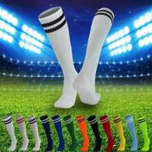 kit 4 Pares Meião de Futebol cores Sortidas Listrado Adulto - Multicolorido - Visão 4