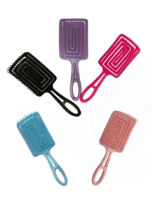 KUAILE BIJUX Flex Square Brush With Openwork And Flexible Soft Bristles To Detangle Hair - Multicolor - View 2