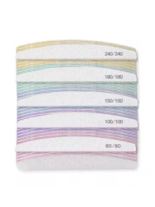 Bộ 3/5/10 dũa móng tay chuyên nghiệp, giấy nhám hai mặt 80/100/150/180/240 grit dùng để đánh bóng và tạo hình móng, dụng cụ làm móng hình lưỡi liềm, dụng cụ nghệ thuật làm móng, dụng cụ chuẩn bị cho năm học mới, chăm sóc móng, dụng cụ làm móng (thích hợp cho móng giả) - Nhiều màu - Xem 2