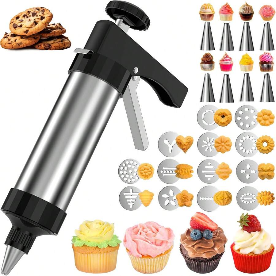 Cookie Presses Biscuit Press Set For Baking, Creative Cookies, Cakes