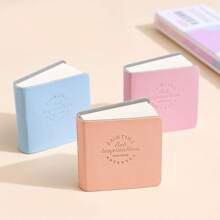 3pcs Mini Notebooks, PU Leather Cover Compact Portable Memo Pads, Creative Stress Relief Sketchbooks, Portable Blank Drawing Boards