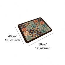 1 件排水垫，超大尺寸复古格纹洗衣机防尘罩，耐用防水吸水保护垫，时尚现代实用垫，适用于洗衣机和烘干机，增强洗衣房和厨房装饰，家居用品 - 彩色 - 查看 13