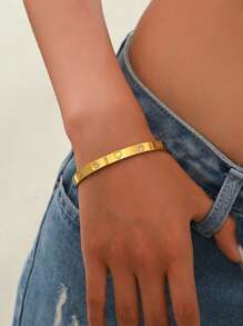 1pc/2pcs/3pcs Stainless Steel Bracelet For Men And Women Four Seasons Personalized Design Heart Zirconia Bracelet Jewelry Accessories Gifts,Jewelry Gold Jewelry Jewelry Women Bracelets Accessories Women Stainless Steel Jewelry Bracelets For Women Western Jewelry Four-Leaf Clover Bracelet, Titanium Steel, Not Easy To Fade, Stainless Steel Jewelry, Gold Bracelet, Love Bracelet, Transfer Bracelet