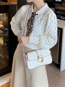 Fashion PU Leather Shoulder Bag, Underarm Bag, Women's Elegant Handbag & Purse