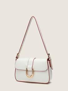 Fashion PU Leather Shoulder Bag, Underarm Bag, Women's Elegant Handbag & Purse