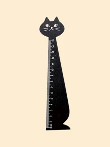 1pc Cute Cat Shaped Wooden Ruler - Ideal For School, Home And Office Supplies, Back To School Essential, Perfect Gift For Cat Lovers, Party Favor For Halloween, Thanksgiving, Christmas And More Back To School,Rulers - Multicolor - View 14
