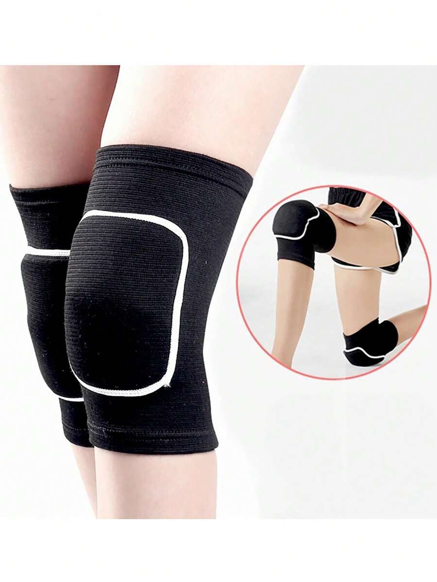 1 对儿童运动泡沫护膝舞蹈篮球排球减震加厚保暖秋冬季男女通用 - 黑色 - 查看 1