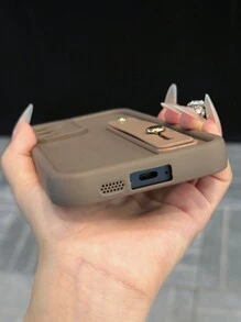 1 ốp lưng điện thoại tối giản màu trơn tương thích với Galaxy A12 A13 A14 A15 A04 A04E A22 A32 A52 A72 A21S A51 A71 A23 A33 A53 A73 A24 A34 A54 A35 A55 A05 A05S A20S S20 FE S21 S22 S23 Plus S24 S25 Ultra, tương thích với iPhone 7 8 Plus X Xs Max XR 11 12 13 14 15 16 Pro Max, ốp bảo vệ chống rơi với chân đế sáng tạo, chống nước, chống sốc và chống trầy xước, phiên bản quốc tế, không phải phiên bản nội địa. - màu nâu - Xem 4