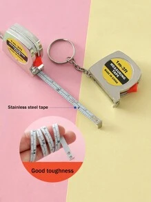 2 件装 1 米镀层可伸缩迷你钢卷尺