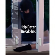 Fosmon WaveLink Wireless Door Open Chime With 1 Receiver + 1 Door Sensor Transmitter (110V, 433MHZ, 1.5V AA Battery Included) - White - View 4