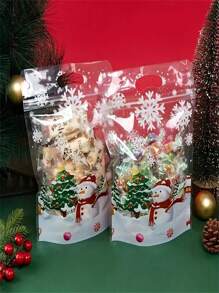 Christmas Magic "10 Pieces Of Christmas Snowflake Candy Bags-Transparent Candy And Snack Gift Bags, Suitable For Holiday Pies. Yes, New Year's And Thanksgiving Decorations Christmas Decorations Christmas Decor Christmas Gifts Christmas Party Supplies Christmas Gift Bags Christmas Bags Christmas Stickers Christmas Christmas Decorations Christmas Pajamas Christmas Gifts Christmas Decor - Multicolor - View 3