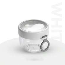 1入粉色燕麥杯，配有蓋子和匙羹，早餐酸奶水果麵粉糖果甜點燕窩碗早餐杯 - 多色 - 查看 11