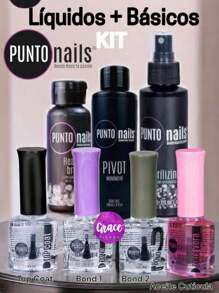 Kit Liquidos y basicos para aplicacion de uñas Punto Nails - Fantasy Nails - Negro - Ver 2