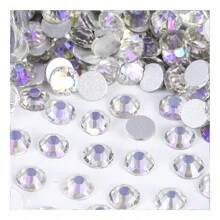 ICIQ 700 piezas de alta calidad diamante de imitación transparentes, gemas de cristal de vidrio planas sin termoadhesivo, adecuadas para arte de uñas 3D, ropa, bodas - Multicolor - Ver 16