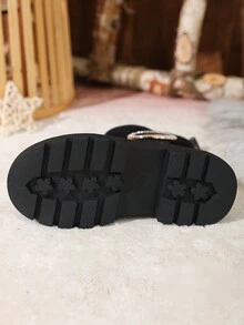 Botas de princesa para exterior de moda, cálidas, antideslizantes y durables con forro de piel, diseño de gancho y bucle de fácil uso, versátiles y últimas novedades
