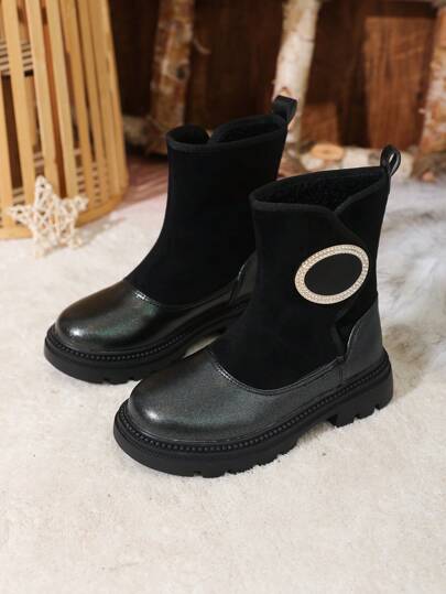 Modne, ciepłe, antypoślizgowe, wytrzymałe buty Princess Outdoor z podszewką z futra, łatwe do noszenia, zapinane na rzepy, uniwersalne, gorące nowości