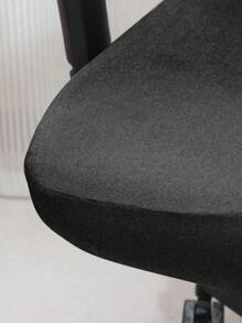 1件 弹力纯色牛奶丝舒适椅套耐脏耐磨防尘防猫爪办公室保护套休闲椅电脑旋转通用椅套简约家居家用功能椅套 - 黑色 - 查看 4