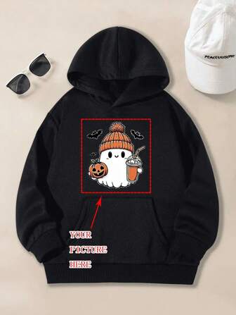 Customized Tween Girls Hoodie For Autumn/Winter, Personalized With Your Happiness Moment Photos, Pet Photos, Best Friends Forever Moments, Dance Team Logo Or Any Customized Graphic